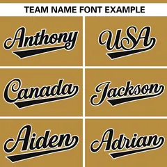 Old Gold Black Gradient Star Pattern Baseball Jersey 3