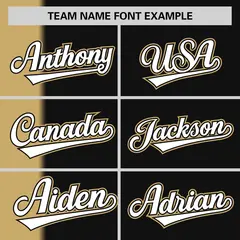 Old Gold Black Gradient Stripe Two-Button Softball Jersey 3