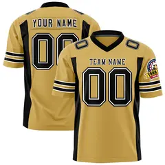 Old Gold Black Insert Color Authentic Football Jersey