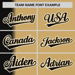 Old Gold Black Pinstripe Gradient Baseball Jersey 3