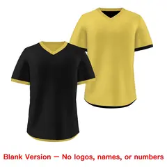 Old Gold Black Reversible Pullover Baseball Jersey 9