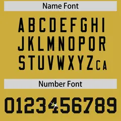 Old Gold Black Sequin Lettering Football Jersey 4
