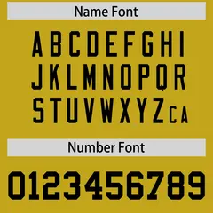 Old Gold Black Square Neckline Football Jersey 4