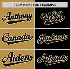 Old Gold Black Two Tone Striped Authentic Baseball Jersey 3