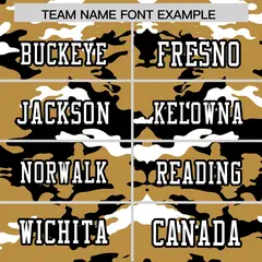 Old Gold Black-White Camo Authentic Football Jersey 3