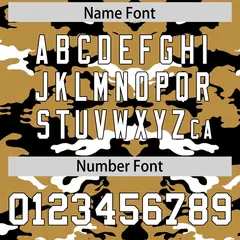 Old Gold Black-White Camo Authentic Football Jersey 4
