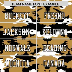 Old Gold Black-White Camo Authentic Football Jersey 3