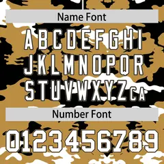 Old Gold Black-White Camo Authentic Football Jersey 4