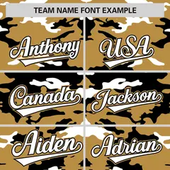 Old Gold Black-White Camo Varsity Letterman Jacket 3