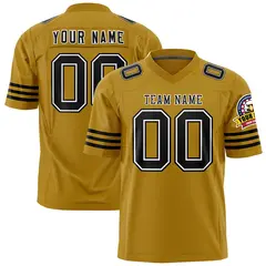 Old Gold Black-White Classic Authentic Football Jersey 1