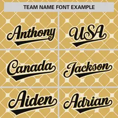 Old Gold Black-White Plaid Authentic Baseball Jersey 3