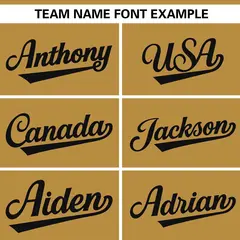 Old Gold Black-White Side Two-Tone Authentic Baseball Jersey 3
