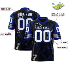Old Gold Black White Star Pattern Authentic Football Jersey 2