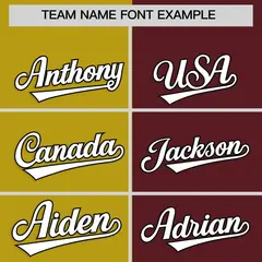 Old Gold Burgundy Split Fashion Authentic Baseball Jersey 3
