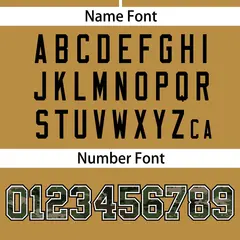 Old Gold Camo Font Authentic Baseball Jersey 4