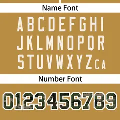 Old Gold Camo Font Authentic Baseball Jersey 4