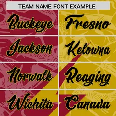 Old Gold Cardinal Split Lightning Pattern Football Jersey 3