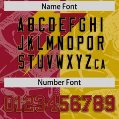 Old Gold Cardinal Split Lightning Pattern Football Jersey 4
