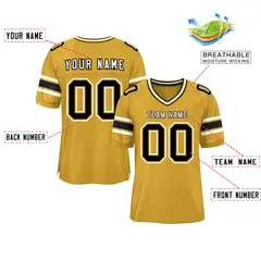 Old Gold Classic Authentic Football Jersey 2