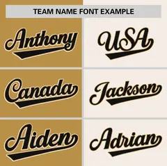 Old Gold Cream Striped Two Tone Authentic Baseball Jersey 3