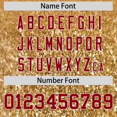 Old Gold Crimson Gradient Sparkle-Effect Baseball Jersey 4
