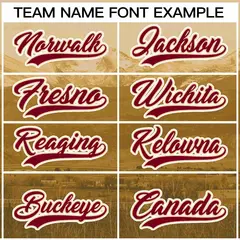 Old Gold Crimson-Khaki Denver City Skyline Baseball Jersey 3