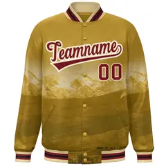 Old Gold Crimson-White Denver Skyline Varsity Full-Snap Track Jacket 3