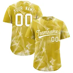 Old Gold Fumes Graffiti Pattern Authentic Baseball Jersey 1