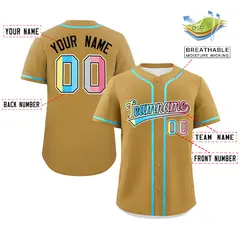 Old Gold Genderflux Pride Month Classic Baseball Jersey 2