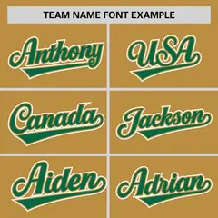 Old Gold Kelly Green Half Stripe Authentic Baseball Jersey 3