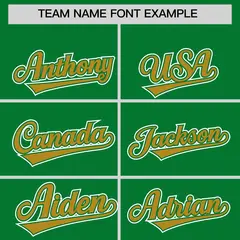 Old Gold Kelly Green Split Full-Snap Varsity Letterman Jacket Hoodie 5