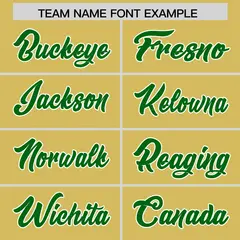 Old Gold Kelly Green Star Pattern Raglan Football Jersey 3