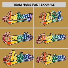 Old Gold LGBT Rainbow Pride Month Baseball Jersey 3