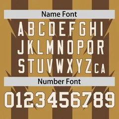 Old Gold Light Brown Blade Pattern Raglan Baseball Jersey 4