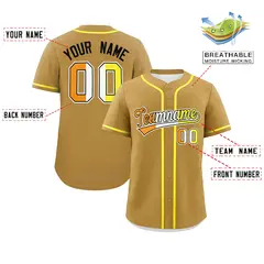 Old Gold Maverique Pride Month Baseball Jersey 2