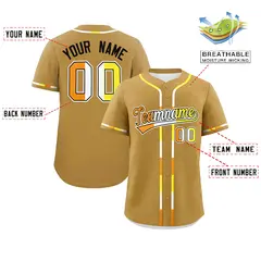 Old Gold Maverique Pride Month Baseball Jersey 2