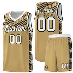 Old Gold Mosaic Stars Basketball Uniform Jersey