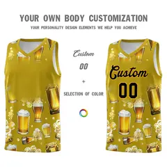 Old Gold National Beer Day Beer Bubble Basketball Jersey 2
