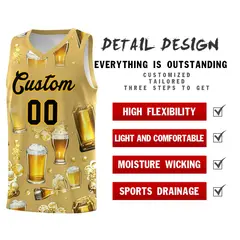Old Gold National Beer Day Beer Bubble Basketball Jersey 5
