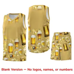 Old Gold National Beer Day Beer Bubble Basketball Jersey 7