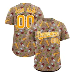 Old Gold National Beer Day Beer Pattern Baseball Jersey