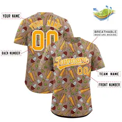 Old Gold National Beer Day Beer Pattern Baseball Jersey 2
