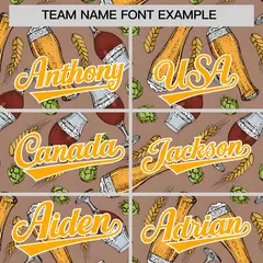 Old Gold National Beer Day Beer Pattern Baseball Jersey 3