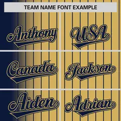 Old Gold Navy Gradient Pinstripe Varsity Full-Snap Letterman Jacket 3