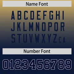 Old Gold Navy Gradient Side Pattern Football Jersey 4