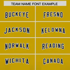 Old Gold Navy Gradient Vertical Stripe Football Jersey 3