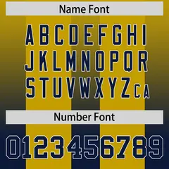Old Gold Navy Gradient Vertical Stripe Football Jersey 4