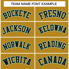 Old Gold Navy Kelly Green-White Classic Style Hockey Jersey 3