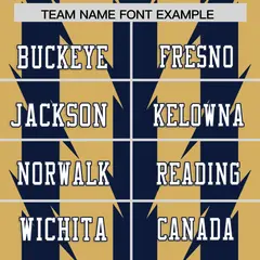 Old Gold Navy Razr Stripe Graffiti Pattern Flag Football Jersey 3