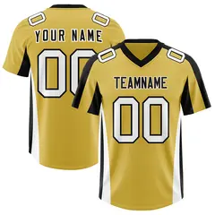 Old Gold Navy Side Stripe Authentic Football Jersey 1